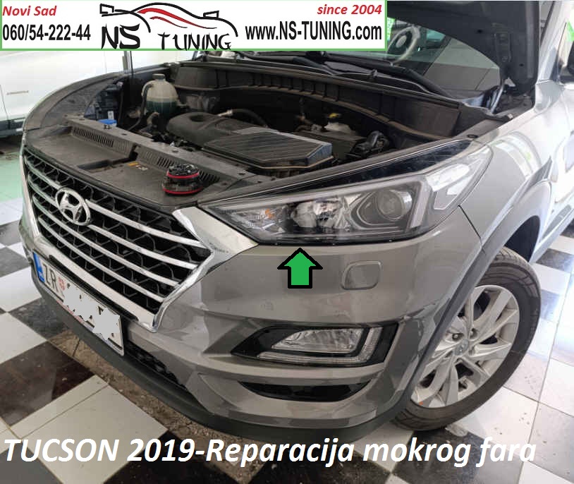 hyundai tucson 2019 2020 2021 mokar far xenon reparacija servis farova  novi sad ns tuning